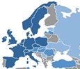 Mapa Europy - kraje z radiem DAB