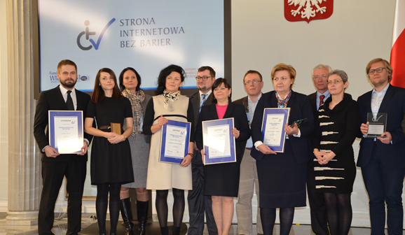 The Award ceremony “Internet Site Without Barriers” (fot. KRRiT)