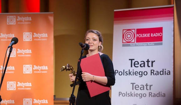 Sandra Szwarc, laureatka nagrody „Talanton 2016” za debiut dramaturgiczny (fot. Wojciech Kusiński/Polskie Radio)