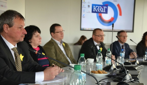 Delegacja parlamentarzystów czeskich podczas spotkania w KRRiT (fot. KRRiT)