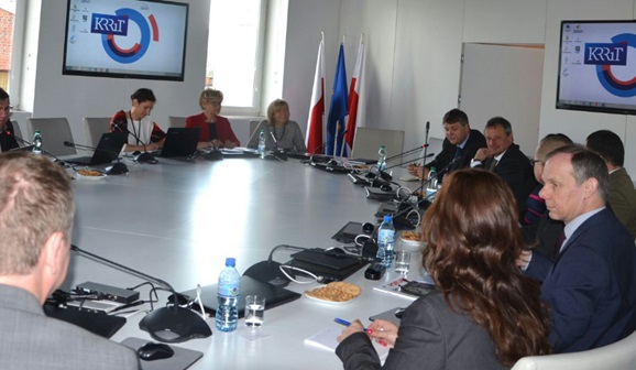 Delegacja parlamentarzystów czeskich podczas spotkania w KRRiT (fot. KRRiT)
