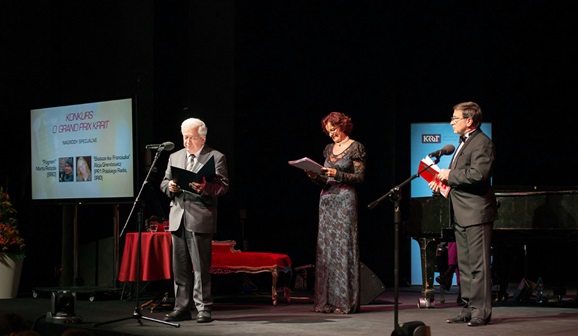 Od lewej: prof. Janusz Kawecki, członek KRRiT, Irena Piłatowska-Mądry, Wojciech Markiewicz (fot. Wojciech Kusiński)