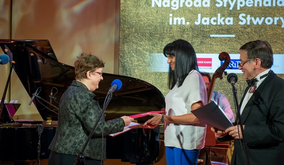 Gala wręczenia Nagród: Teresa Bochwic, Anna Dudzińska i Wojciech Markiewicz (fot. Wojciech Kusiński)