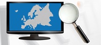 granice UE na ekranie monitora