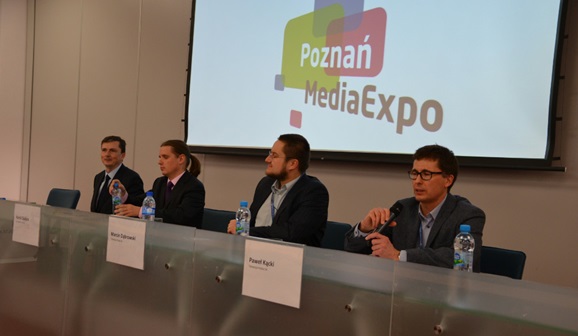 Piotr Siemieniec - Emitel, Kamil Ciukszo - Cisco, Marcin Dąbrowski - TVP. Moderator: Paweł Kącki – TVP (fot. S.Maksymowicz/KRRiT)