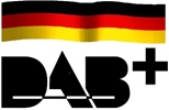 Flaga Niemiec i logo DAB+