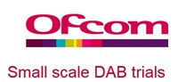 logo Ofcomu i programu prób DAB w małej skali