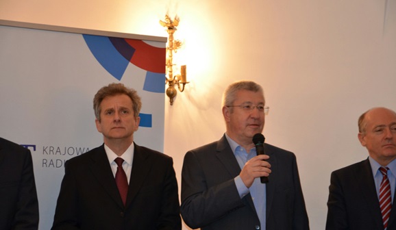 Sławomir Rogowski członek KRRiT, Przewodniczący KRRiT Jan Dworak,  Krzysztof Luft członek KRRiT (fot. KRRiT)